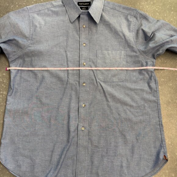 Paul Fredrick Classic Fit Chambray Button-Front Shirt – Size Large - Picture 10 of 11